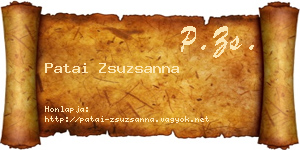Patai Zsuzsanna névjegykártya
